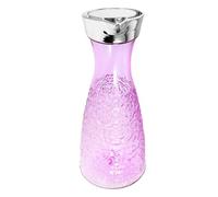 BIUDECO Diamond Texture Juice Pitcher Water Jug with Pourer Thickened Handle for Home Bar Party Serving Juice Milk Tea Cocktails