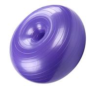 BIUDECO Donut-shaped Anti-burst Exercise Ball with Air Pump PVC Stability Trainer for Yoga Core Strength Balance Workouts at Home Office Fitness Ball for Adults Purple