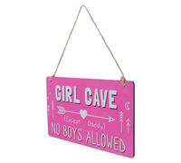 BIUDECO Door Sign for Bedroom 26X15Cm Wooden Hanging Plaque with Warning Text for Teen Room Wall Decor Nursery Door Sign for Bedroom