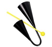 BIUDECO Double-head Metal Cowbells Small Size, Classroom Percussion Instrument with Two Bells, Black Sturdy Music Teaching Tool for Outdoor and Indoor Use