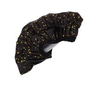 BIUDECO Double Layer Waterproof Bowknot Shower Cap Bathing Hat for Women Sleep Shower Hat Oxford Fabric Starlight Pattern Suitable for Bath and Spa