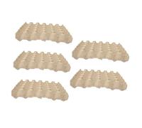 BIUDECO Egg Container Paper Trays Large Egg Cartons 30-count 5pcs Paper Pulp Reusable Organizer for Beige Refrigerator Storage