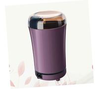 BIUDECO Electric Mini Coffee Grinder with Blades Transparent Cover for Precise Grinding of Coffee Beans Spices Nuts and Grains Compact Household Bean Grinder in Purple UK Plug Acv