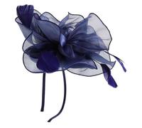 BIUDECO Elegant European Style Mesh Fascinator with Plume Adornment Hair Clip for Women Vintage Inspired Headpiece for Horse Racing Fashion Shows Weddings and Festival Parties