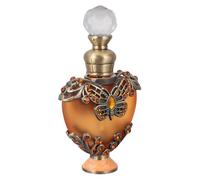 BIUDECO Elegant Glass Perfume Bottle for Essential Oils Chic Reusable Scent Container with Vintage Finish Lightweight Decorative Travel Bottle Gift for Women