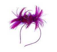 BIUDECO Elegant Purple Fascinator Headband with Vintage Mesh Veil Romantic Wedding Hair Clip for Women Party Accessory for Tea Party Halloween and Formal Events