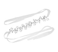 BIUDECO Elegant Rhinestone Leaf Bridal Headband Sparkling Hair Accessories for Weddings Parties and Special Occasions Featuring Leaves and Crystals