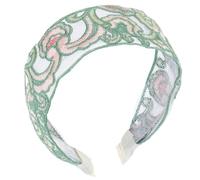 BIUDECO Embroidered Floral Hair Band for Women Soft Gauze Wide Headband Sweet Gentle Style Versatile Hair Accessory for Daily Wear and Facial Use Adults Valentine Headbands