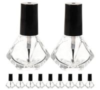 BIUDECO Empty Nail Polish Bottles Glass and Abs Material Refillable 10pcs with Brush 7ml Portable Nail Varnish Storage Containers for Easy Carrying