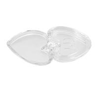 BIUDECO Empty Powder Compact Eyeshadow Pan 3.5x3.5x1.2inch Heart-Shaped Stylish Acrylic Refillable Container Protects Powders Easy to Store with Chain for Travel Touch-ups