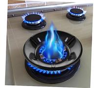 BIUDECO Energy Saving Gas Stove Pot Holder Metal Cover with Gather Fire Design for Kitchen and Restaurant Use Durable Black Stove Guard with Flame Wrap for Efficient Heat Retention and Air