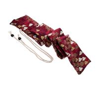 BIUDECO Ethnic Style Adjustable Red Flute Dust Cover Bag with Cloud Pattern, Cotton Wind Instrument Storage Pouch for Flute Protection and Travel