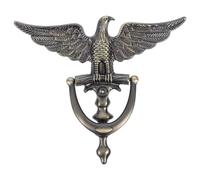 BIUDECO European Style Front Door Knocker with Eagle Head Design, Multi-Purpose Zinc Alloy Construction, Anti-Rust Finish, and Installation Screws for Elegant Household Door Knockers
