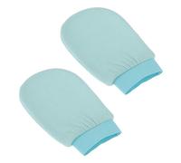 BIUDECO Exfoliating Mitt Bath Gloves 2Pcs 21Cm X 14Cm Premium Natural Material for Stimulating Circulation and Creating Rich Lather - for Families on Camping Or Traveling