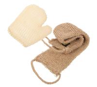 BIUDECO Exfoliating Shower Bath Gloves Back Washer Towel Body Cleaning Tool for Adults Natural Material for Deep Cleaning and Exfoliation in Shower