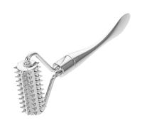 BIUDECO Eye Cream Stick Wooden Massage Roller Stick Meat Tenderizer Tool Cervical Spine Massager Roller for Muscles Meat Mallet Pounder Stainless Steel Silver