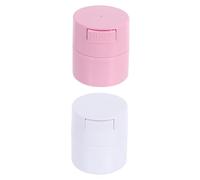 BIUDECO Eyelash Extension Case 2pcs Sealed Storage Jars Portable Lightweight for Home Travel