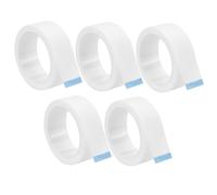 BIUDECO Eyelash Extension Fabric Tape for Eyelash Extensions 5 Rolls 1.2cm Wide Breathable Non-woven Tape 4. Length for Makeup Artists and Sensitive Skin Use