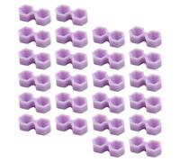 BIUDECO Eyelash Extension Glue Holder Cup with Dual Holes, Diamond Cone Shape Lash Extension Tool, Purple False Lash Glue Holder for Professional Eyelash Supplies