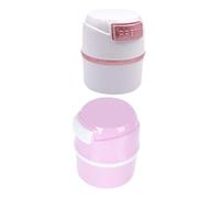 BIUDECO Eyelash Glue Storage Box 2pcs Sealable Eyelash Extension Containers Pink White Fresh-keeping Case for Professional Makeup and Lash Adhesive Organization