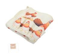 BIUDECO Farm Egg Collecting Apron with Multiple Pockets for Chicken and Goose Eggs Linen Material Hands Design for Farm and Kitchen Use One Red
