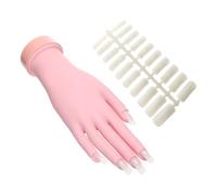 BIUDECO Flexible Manicure Training Hand Mold for Nail Art Practice Bendable Right Hand Model with Nail Tips and Salon Use