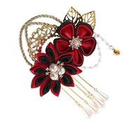 BIUDECO Floral Hair Clip Japanese Style Chinese Tassel Vintage Hair Accessories for Women Girls Ancient Hairpin Kimono Flower Tassel