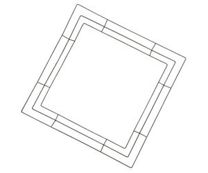 BIUDECO Floral Wreath Frame Metal Square Wreath Frame 11.8x11.8x0.6in Iron Stylish Versatile Decorative Effect for Holiday Celebration Christmas Halloween