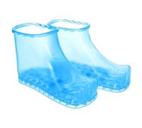BIUDECO Foot Bath Shoes for Soaking and Washing Portable Spa Basin for Relaxing Massage Multiuse Design Comfortable Booties for Home Use Blue Small