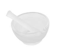 BIUDECO Glass Medicine Grinder Set with Pestle Laboratory Mortar Pestle for Crushing Pills and Food Stable Flat Bottom Chemistry Equipment for Pharmacy and Kitchen Use