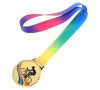 BIUDECO Gold Zinc Alloy Cycling Award Medal Sports Prize for Bike Racing Competitions with Elegant Design First Place Victory Medal for Cycling Champions and Collectible Keepsake
