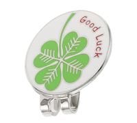 BIUDECO Golf Ball Marker Hat Clip with Removable 30mm Irish Clover Shamrock Metal Marker for Golf Caps, Accessories for Men and Women Golfers