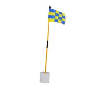 BIUDECO Golf Flagstick with Plaid Nylon Flags for Outdoor Golf Training Abs Fiberglass Construction Easy Setup Practice Flagpole and Hole Cup for Backyard Golfing