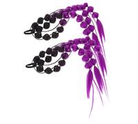 BIUDECO Gradient Bubble Hair Extensions with Lantern Braid Design Lightweight Colored Ponytail Wig for Fit for Short and Long Hair Festival and Party