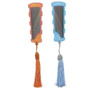 BIUDECO Guzheng Nail Storage Boards 2pcs Acrylic Nail Pick Holders with Anti-lost Winding Plate for Guzheng and Pipa in Blue and Orange