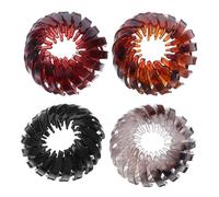 BIUDECO Hair Bun Maker Clip Set 4pcs Birds Nest Hair Claw Clips Ponytail Holders Suitable for Women Styling and Types