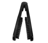 BIUDECO Hair Straightening Comb Double-sided Bristle Clamp Brush Black V-shaped Hair Styling Tool for Natural Waves at Home Or Salon