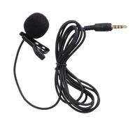 BIUDECO Hand Lapel Mic Mini Wired Lavalier Condenser Mic for Mobile Phone Clip-on Noise Reduction 360 Degree Rotation Black