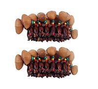 BIUDECO Handbells Nut Shell Easy to Use Made of Wood and Coconut Shell 2pcs Bracelet Set Musical Instrument to Activate The Atmosphere for Children, for Party and Dance Party