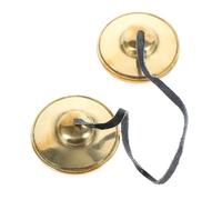 BIUDECO Handcrafted Nepalese Pure Crash Cymbals Bells Small Finger Percussion Instrument for Meditation Yoga and Spiritual Practice