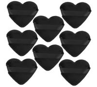 BIUDECO Heart-shaped Makeup Powder Puff 8pcs Set, Soft Dense Short Plush Cushion Sponge for Loose Powder Application, Tool Suitable for Wet Dry Face Foundation Use