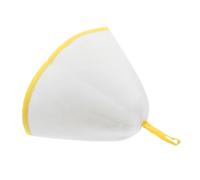 BIUDECO Heat Resistant Felt Sauna Hat for Men and Women Multi Functional Russian Banya Cap for Bathing and Hair Drying Durable Soft Bath Accessory with Design White with Yellow Trim