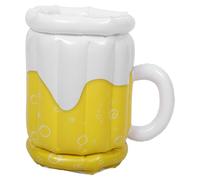 BIUDECO Inflatable Beverage Cooler Bucket for Outdoor Parties Thickened PVC Ice Cube Bucket Lightweight Summer Pool Party Drink Chiller Insulated Beer and Wine Ice Tub White with Light