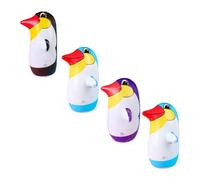 BIUDECO Inflatable Penguin Shape Tumbler 4Pcs PVC Colorful Set for Educational Playroom