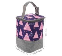 BIUDECO Insulated Bottle Cooler Bag Portable Oxford Cloth Milk Storage Tote with Handle Thermal Aluminum Foil Liner for Outdoor Travel and Lunch Practical Zippered Carrying Case for