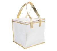 BIUDECO Insulated Thermal Cake Storage Bag Portable Food Packing Pouch with Zipper Handheld Cooler Tote for Pizza Seafood Fruits Vegetables and Snacks Cloth and Foil Material