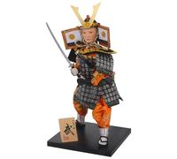 BIUDECO Japanese Samurai Doll Home Decoration Japanese Style Artware Collectible Samurai Warrior Ornament for Desk and Housewarming