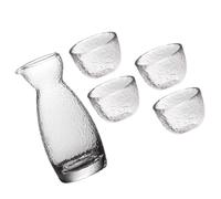 BIUDECO Japanese Style Sake Set with Hammered Texture 1 Ceramic Sake Pot Traditional Wine Glasses for Home and Bar Use