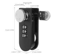 BIUDECO Keyless Password Cabinet Lock Mechanical Digit Combination Locker Security Lock for Drawer Mailbox File Cabinet Suitable for Office and Home Use