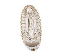 BIUDECO Large Holy Water Font Catholic Communion Font Guadalupe Ceramic Wall Hanging Decor for Home